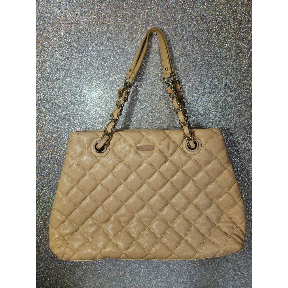 KATE‎ SPADE New York Gold Coast Quilted Pebbled Leather Shoulder Bag Chain Tote